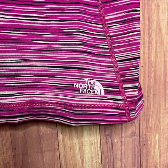 The North Face Pink Stretch Racerback Work Out Tank Top Built in Bra Women Small - Picture 4 of 6